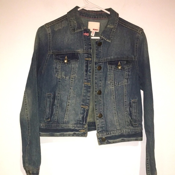 Bongo Vintage cropped denim Jean Jacket Sz Medium - Picture 1 of 7